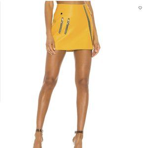 For Love & Lemons Jawbreaker Mini Skirt in Saffron | Large